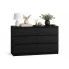 Czarna komoda z szufladami - Berta 120 cm