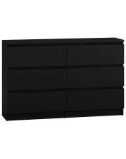 Czarna komoda z szufladami - Marea 120 cm w sklepie Edinos.pl