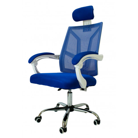 Fotel biurowy niebieski Roiso