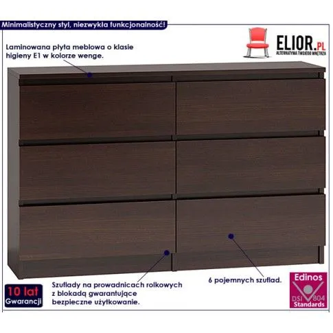 Fotografia Komoda Berta 120 cm - wenge z kategorii Komody