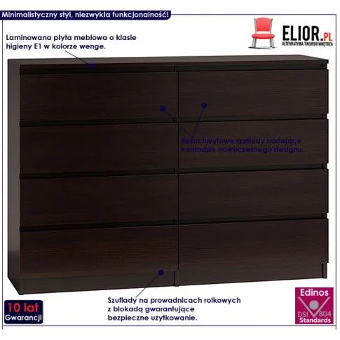 Fotografia Komoda Lonix 120 cm - wenge z kategorii Komody