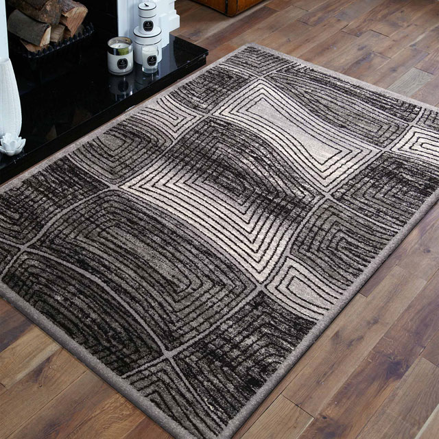 Szary prostokątny dywan Viral do salonu i sypialni