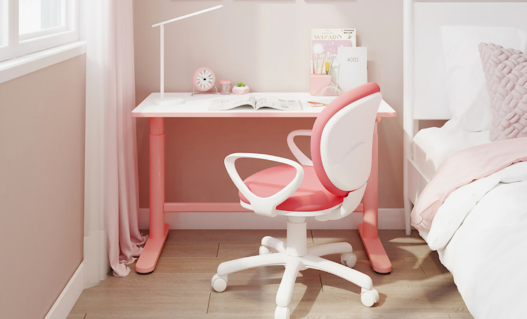 Produkt Różowe biurko dziecięce elektryczne - Fadio - zdjęcie numer 2