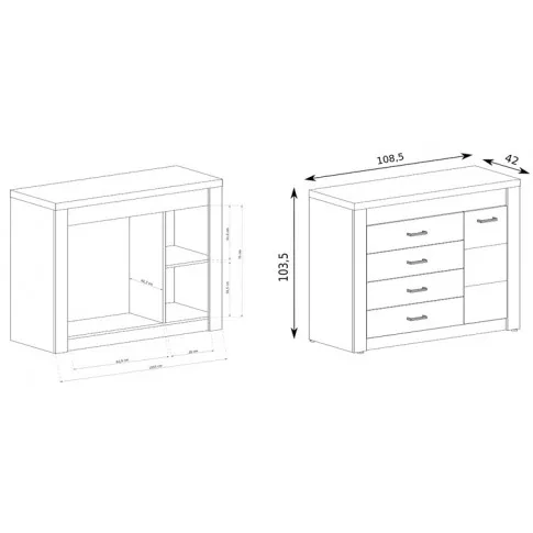 wymiary komody Dagna 17X