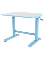 Niebieskie regulowane ergonomiczne biurko dla dzieci - Otiso w sklepie Edinos.pl