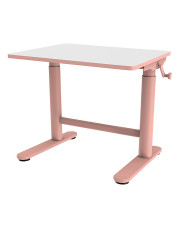 Różowe wąskie biurko ergonomiczne dziecięce - Otiso w sklepie Edinos.pl