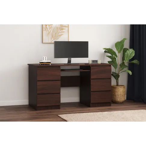 Wizualizacja biurka Wextis 2X wenge