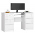 Białe biurko do pracowni i biura połysk - Abetti 3X