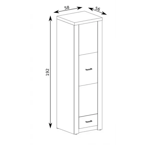 wymiary szafy ubraniowej dagna 3X