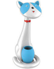Niebiesko-biała lampka dziecięca do nauki z pojemnikiem - S248-Kermis