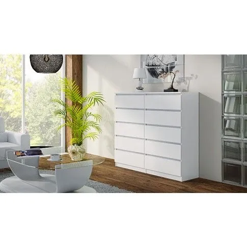 Zdjęcie biała komoda z szufladami Noel 120 cm | Edinos.pl