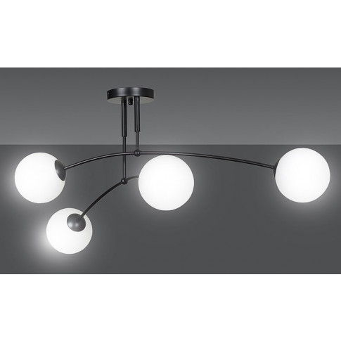 Czarna minimalistyczna lampa sufitowa D071-Hirtis