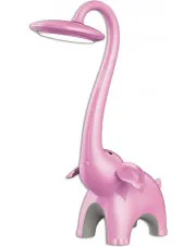 Różowa lampka biurkowa dla dziewczynki słonik - S251-Takaris w sklepie Edinos.pl