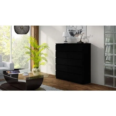 Zdjęcie nowoczesna czarna komoda Noel 120 cm | Edinos.pl
