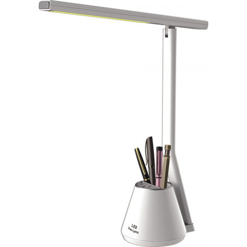 Biała nowoczesna lampka na biurko LED S253-Defis