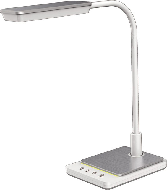Biała nowoczesna lampka na biurko dotykowa S256-Sabita