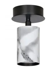 Czarna marmurkowa lampa sufitowa - D079-Taris w sklepie Edinos.pl