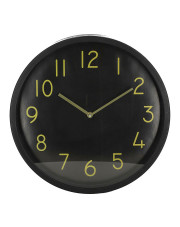 Czarny zegar minimalistyczny - Nyos