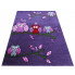 Fioletowy dywan do pokoju dziecięcego w sówki - Kortis