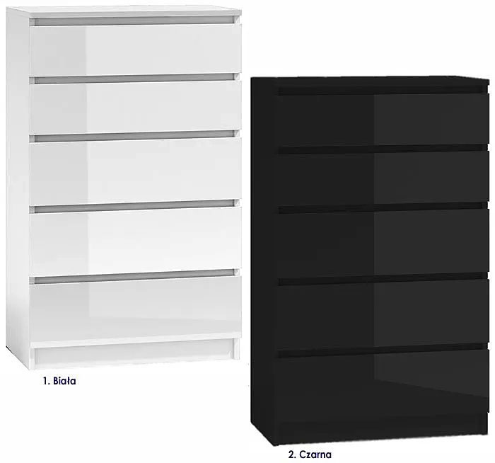 Minimalistyczna komoda lakierowana z 5 szufladami Zanari 2X