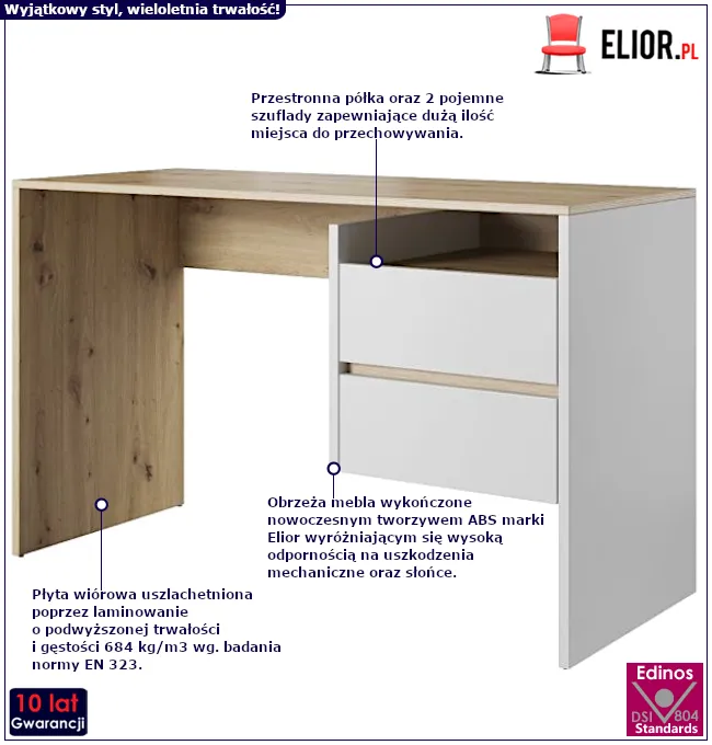 Produkt Biurko do pracowni i gabinetu - Harry