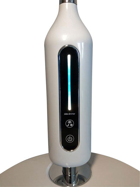 Biała nowoczesna lampka na biurko dotykowa S258-Boldi