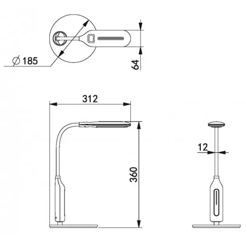 Wymiary lampki S258-Boldi