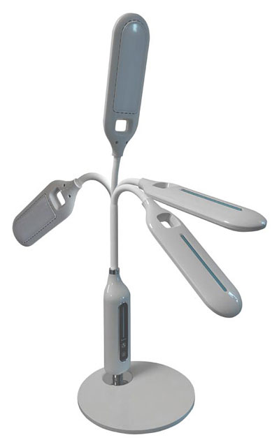 Srebrna dotykowa lampka biurkowa do pracy i nauki S258-Astoli