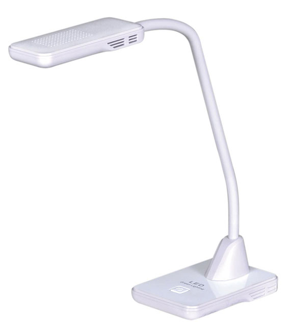 Biała nowoczesna lampka biurkowa LED S259-Vomero