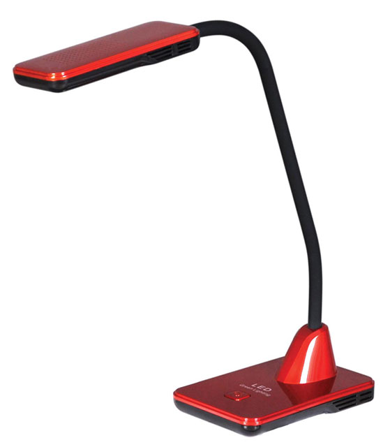 Czerwona lampka biurkowa do czytania i nauki LED S259-Vomero