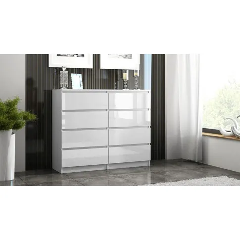 Zdjęcie lakierowana biała komoda Lonix 3X 120 cm | Edinos.pl