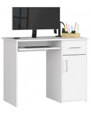 Białe biurko z szufladą - Esman 2X w sklepie Edinos.pl
