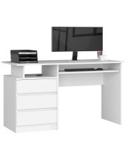 Białe biurko komputerowe skandynawskie - Flarin 2X w sklepie Edinos.pl