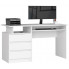 Białe biurko komputerowe skandynawskie - Flarin 2X