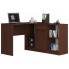 Klasyczne biurko z półkami wenge - Klemin 4X