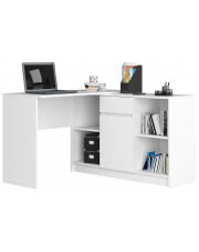 Białe duże biurko skandynawskie z szufladami - Klemin 4X