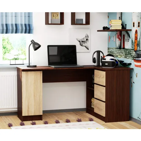Prezentacja biurka Osmen 4X wenge dąb sonoma