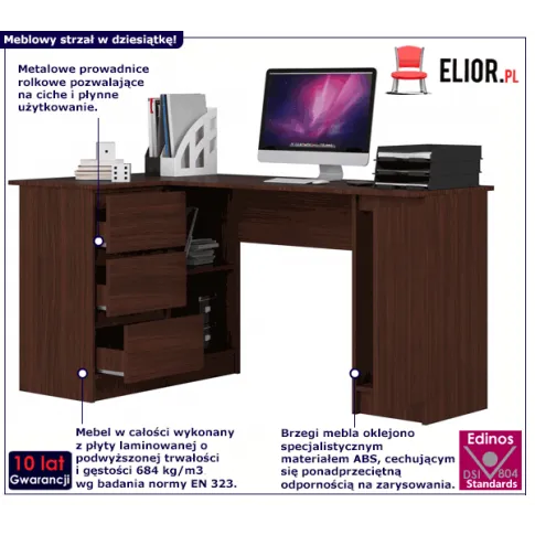 Biurko z półkami Osmen 3X