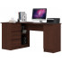 Narożne biurko z półkami wenge lewostronne - Osmen 3X