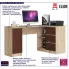 Prawostronne biurko Osmen 4X dąb sonoma wenge
