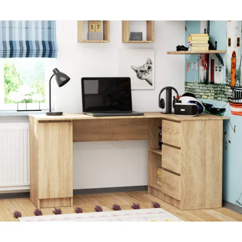 Prezentacja biurka Osmen 4X dąb sonoma