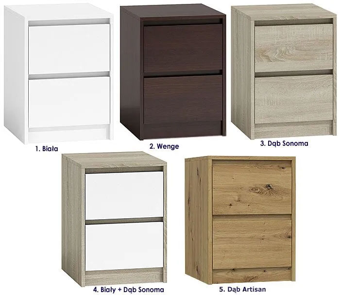 Minimalistyczna szafka nocna Orelia 3X