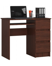 Klasyczne biurko z szufladami wenge - Miren 4X  w sklepie Edinos.pl