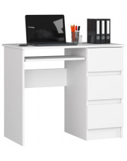 Białe nowoczesne biurko z szufladami - Miren 4X  w sklepie Edinos.pl