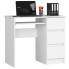 Białe nowoczesne biurko z szufladami - Miren 4X 