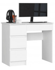 Małe białe biurko z szufladami - Nersta 4X w sklepie Edinos.pl