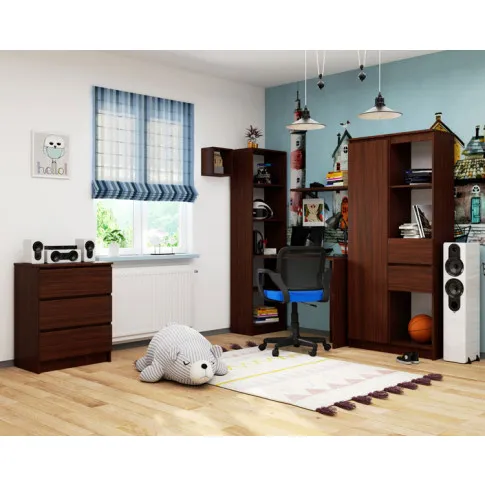 Biurko z regalem do gabinetu wenge Lemsi wiz 1