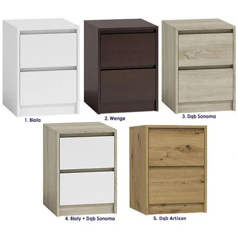 Szczegółowe zdjęcie nr 4 produktu Szafka nocna Lanilo 3X - wenge