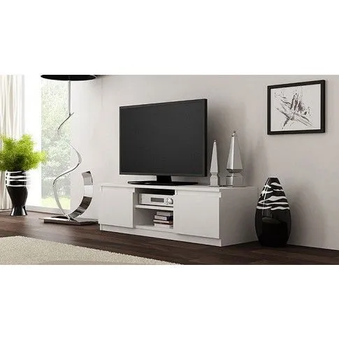Zdjęcie biała szafka RTV Amida 2X 120 cm | Edinos.pl