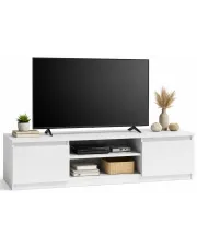 Szafka RTV Amida 3X 140 cm - biała w sklepie Edinos.pl